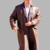 The Penguin Colin Farrell Brown Leather Coat for Sale