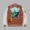 Travis Scott x Jordan Brown Baseball Varsity Jacket