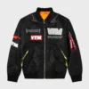 Men Vetements Black Motorcycle Bomber Jacket