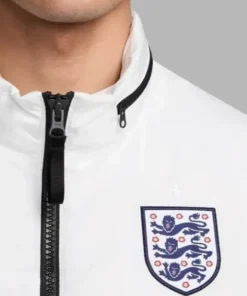 White Nike England 2024 Euro Jacket for Unisex