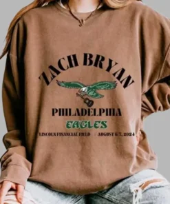 Zach Bryan Philadelphia Eagles Crewneck Sweatshirt