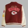 Abercrombie Kansas City Chiefs Varsity Jacket Maroon