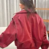 The Room Antwerp Oversized Jacket Red