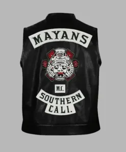 Mayans MC Ezekiel ‘EZ’ Reyes Black Leather Vest