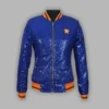 Astros Sequin Bomber Jacket Blue