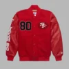 Jerry Rice GOAT San Francisco Red Varsity Jacket