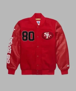 Jerry Rice GOAT San Francisco Red Varsity Jacket