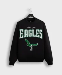 Philadelphia Eagles Nelson Black Crewneck Sweatshirt