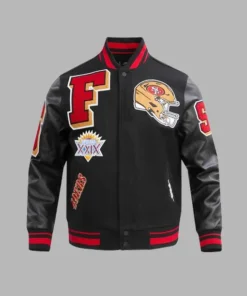 San Francisco 49ers Mashup Black Varsity Jacket