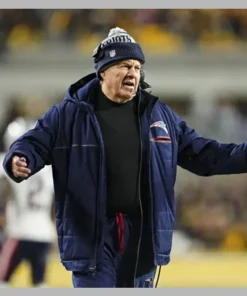 Bill Belichick New England Patriots Sideline Blue Jacket