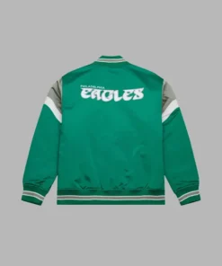 Heavyweight Green Satin Jacket Philadelphia Eagles