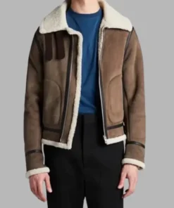 S04 Tariq St. Patrick Shearling Leather Jacket