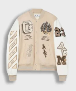 Football AC Milan Off-White Varsity Jacket