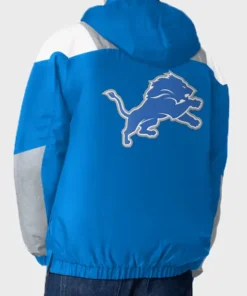 Men's Starter Blue Detroit Lions Charger Hoodie