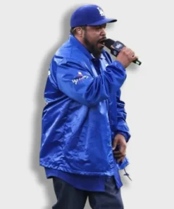 Ice Cube Dodgers Satint Blue Jacket