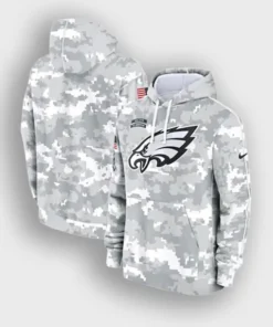 Philadelphia Eagles 2024 Arctic Camo Salute to Service Hoodie