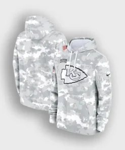 Kansas City Chiefs Nike Arctic Camo 2024 Salute to Service Club Hoodie