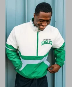 Philadelphia Eagles Starter Jacket Green and White