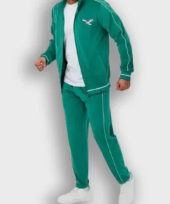 Philadelphia Eagles Velour Tracksuit Kelly Green