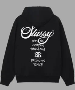 Stussy World Tour Hoodie - Black