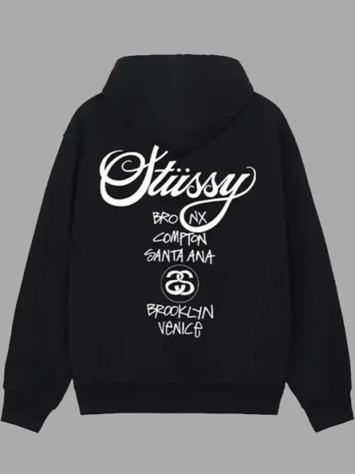 Stussy World Tour Hoodie - Black