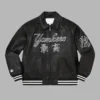 Black Bomber Leather Supreme NY Yankees Jacket