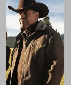 Kevin Costner Yellowstone Brown Corduroy Jacket