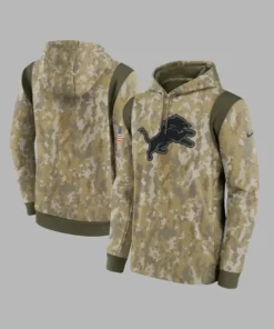 Detroit Lions Nike Camo Salute To Service Pullover Hoodie